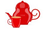 Big Red Coffee Pot and Mug